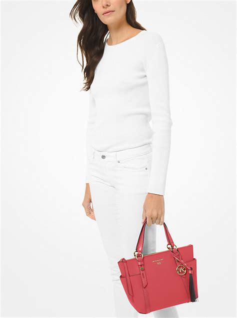 michael kors nomad|Nomad Small Saffiano Leather Top.